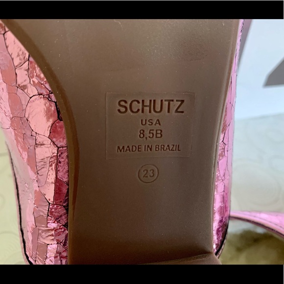 NIB Schutz ‘Evelin’ Metallic Pink Mule 8.5 - Picture 7 of 10